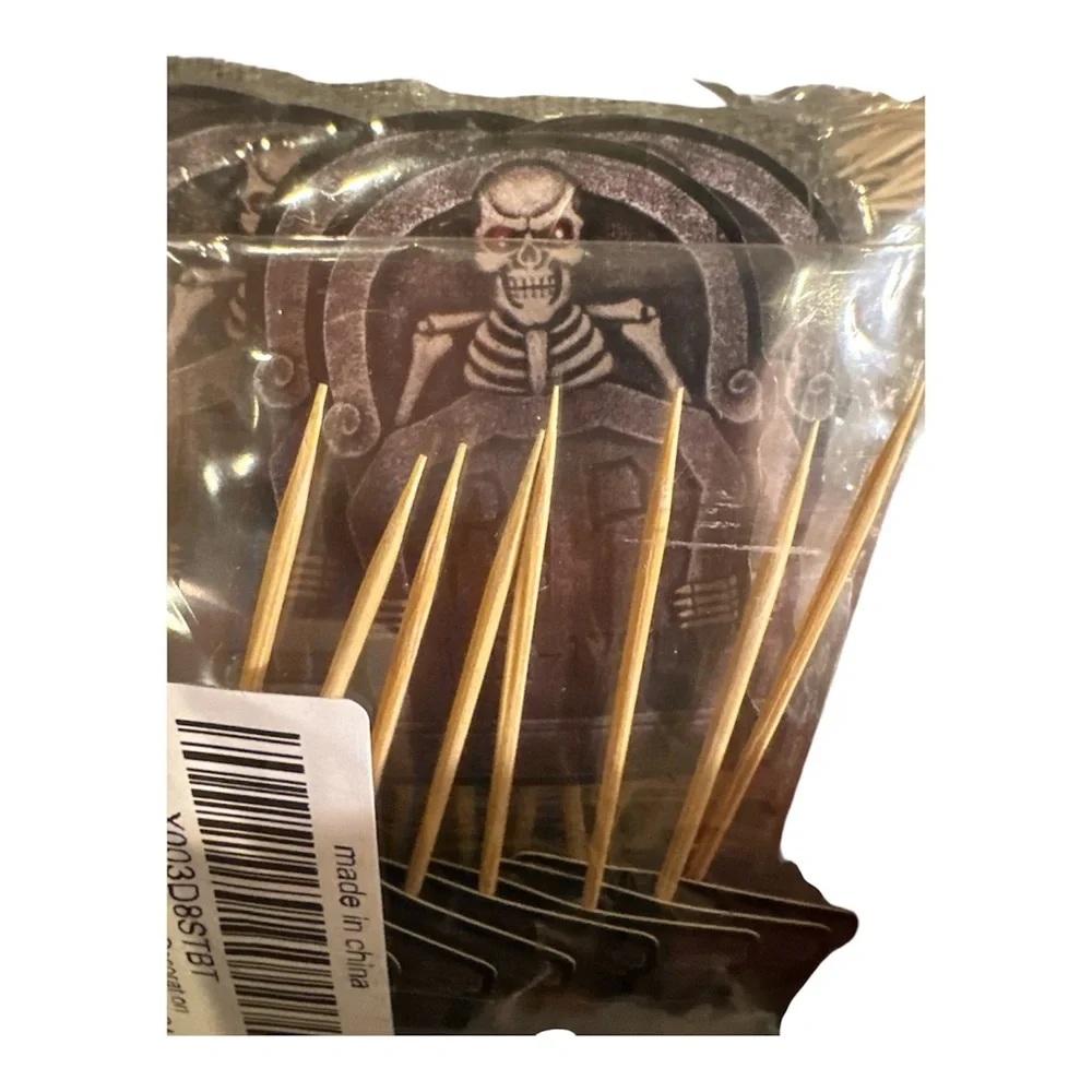 Halloween Cupcake Toppers on Sticks 48pc